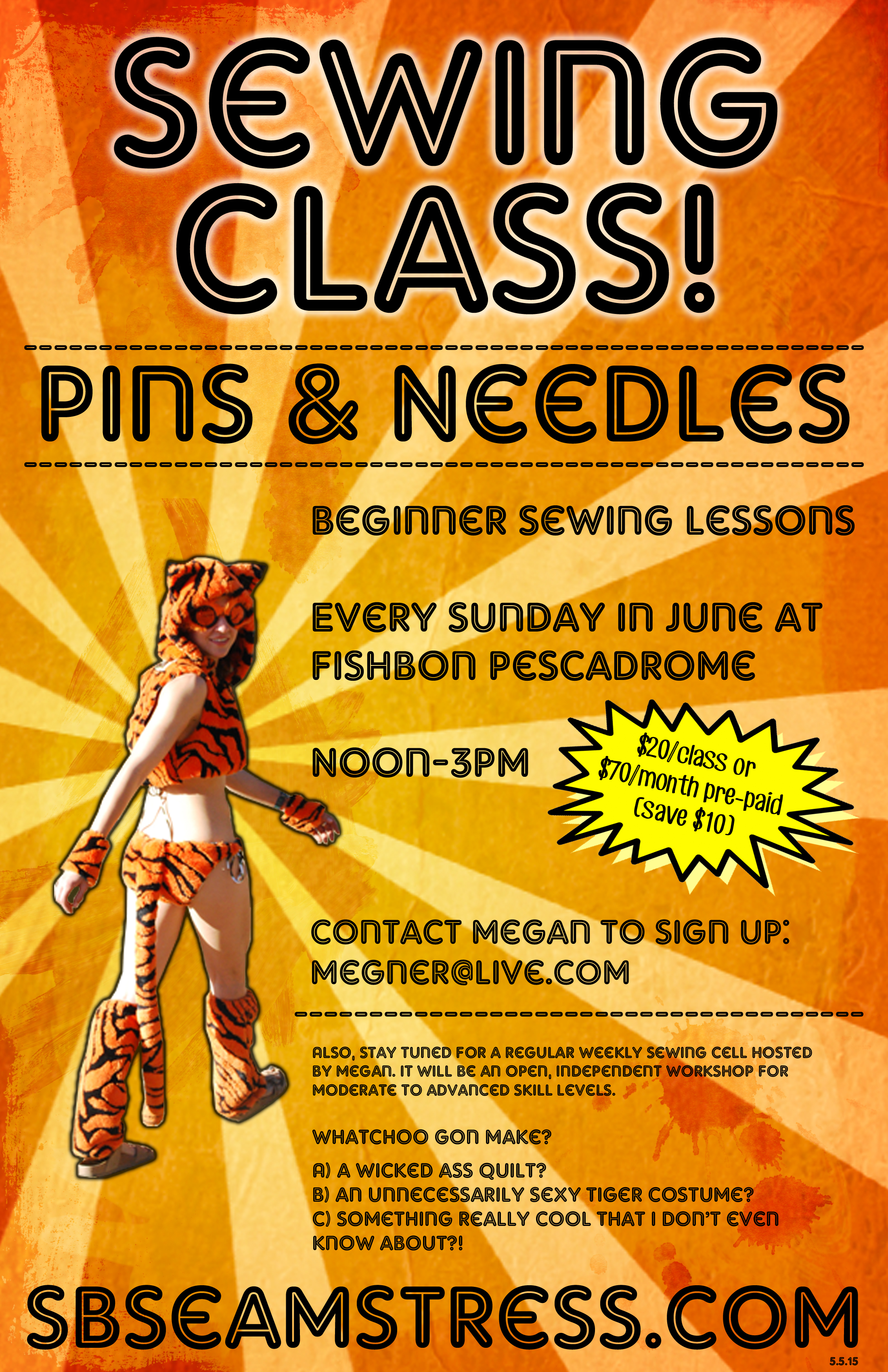 Pins & Needles Sewing Class